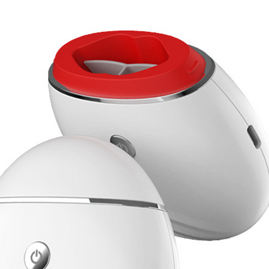 Hush Pout red silicone lip suction tip close-up