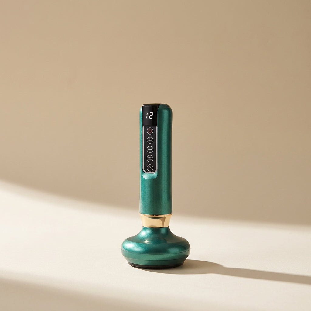 Hush Smooth massager standing in soft morning light on cream